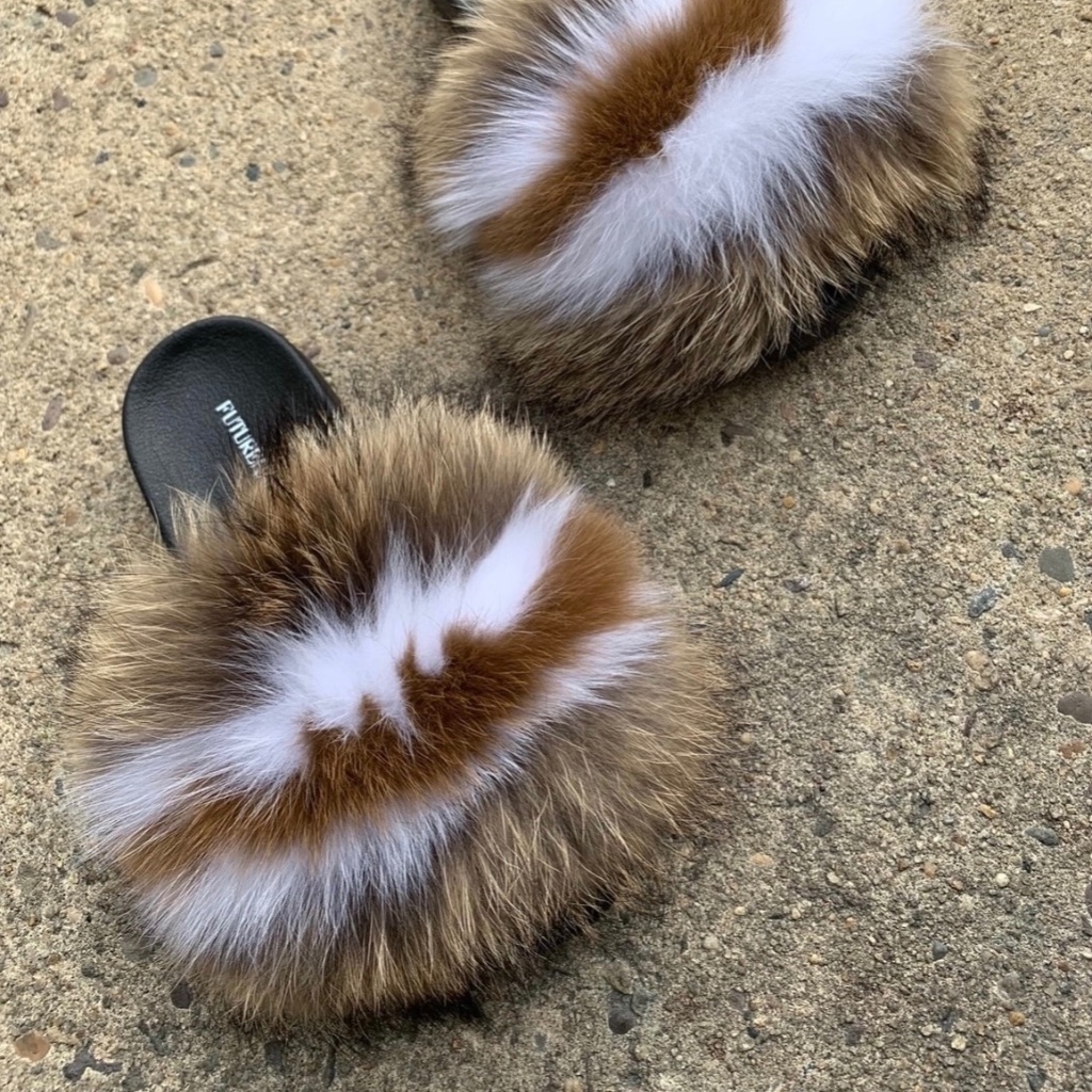 Caramel Real Fur Slides Sizes 8599510 Caramel Real Fur Slides Sizes 8599510